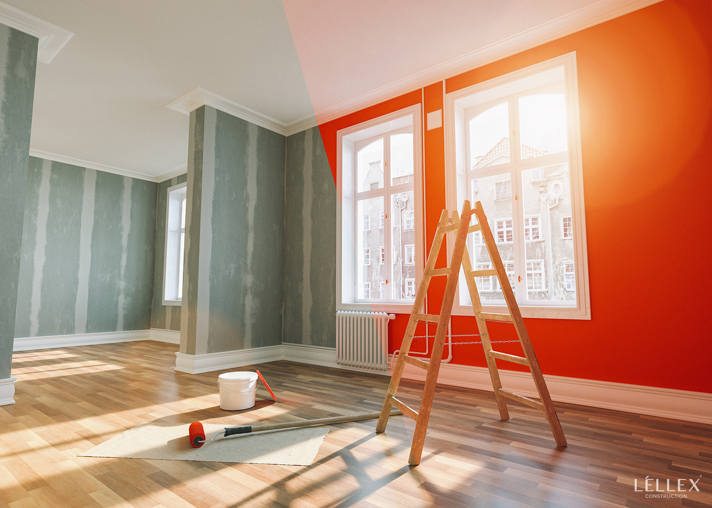 prepare the walls in the house for painting