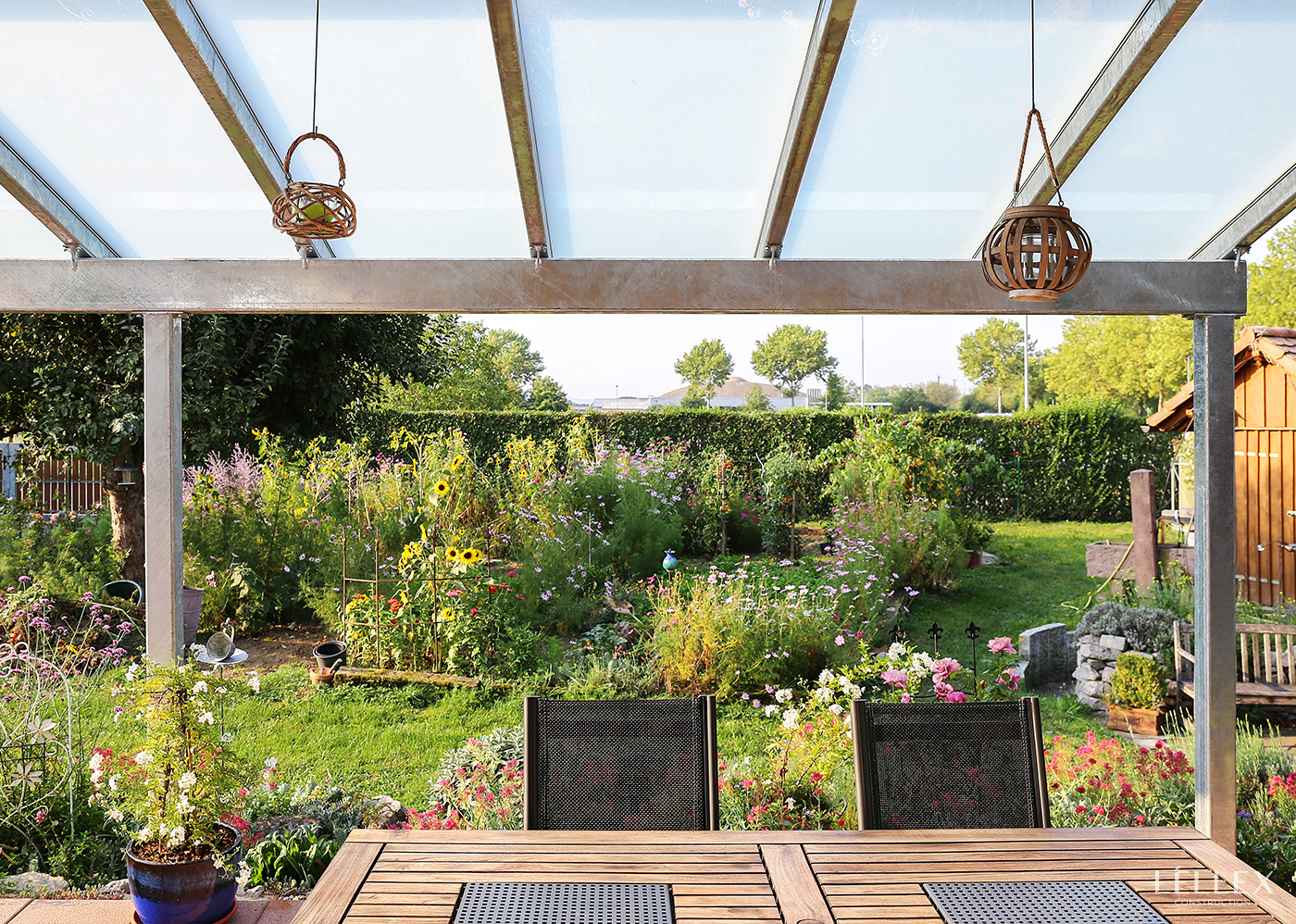 The patio of the house